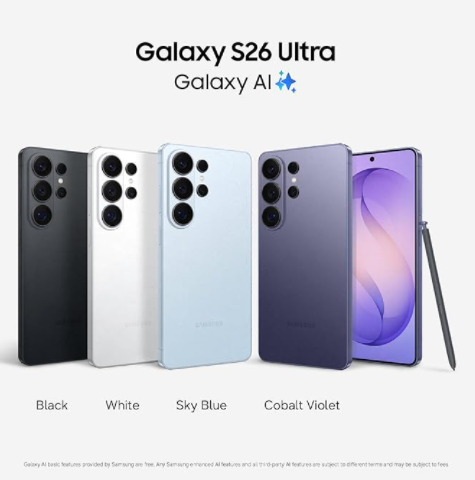 三星 Galaxy S26 Ultra,解锁 Android 智能手机 ,512GB,隐私显示屏,Galaxy AI,AI 摄像头,超快充电 3.0